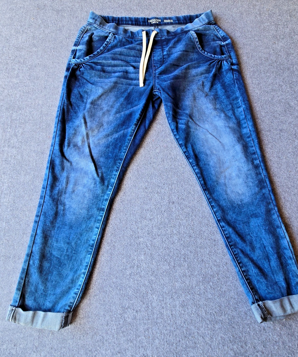 Denizen From Levi's Women's Blue Medium Wash Mid-Rise Jogger Size 13 (34"x27")
